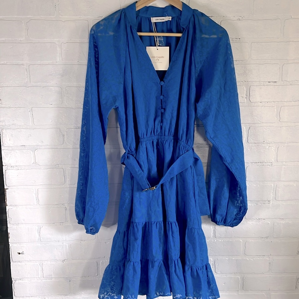 Little Coquille Julliana Dress Cobalt blue size 10 NWT